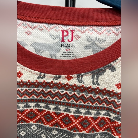 NWT Unisex Adult Matching Family Thermal Reindeer Fairisle Cotton Pajamas - Picture 3 of 9